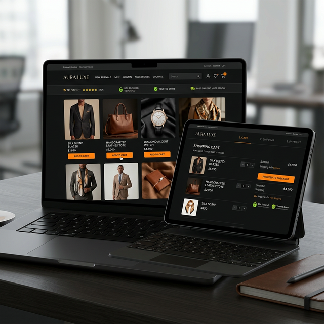 Aura Luxe E-Commerce Redesign